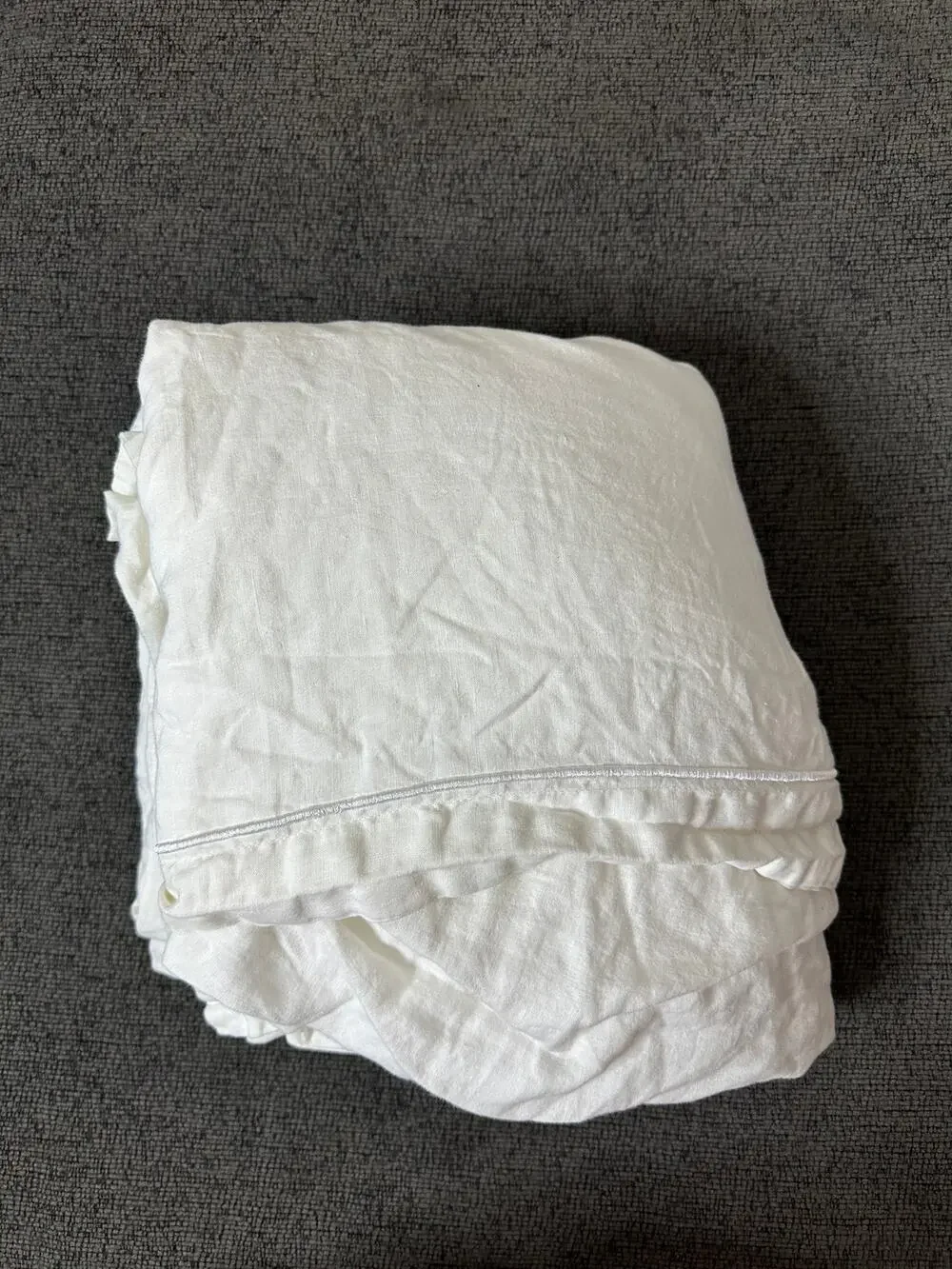 Simple&Opulence 100% Linen Duvet Cover White King